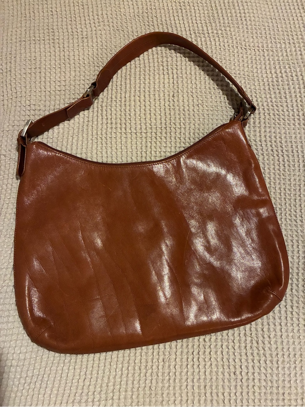 HOBO Cognac Brown Leather Shoulder Bag